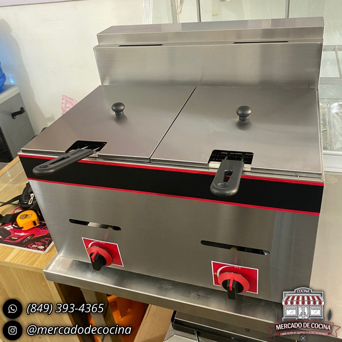 Freidora doble tanques, de mesa. mod-ECO