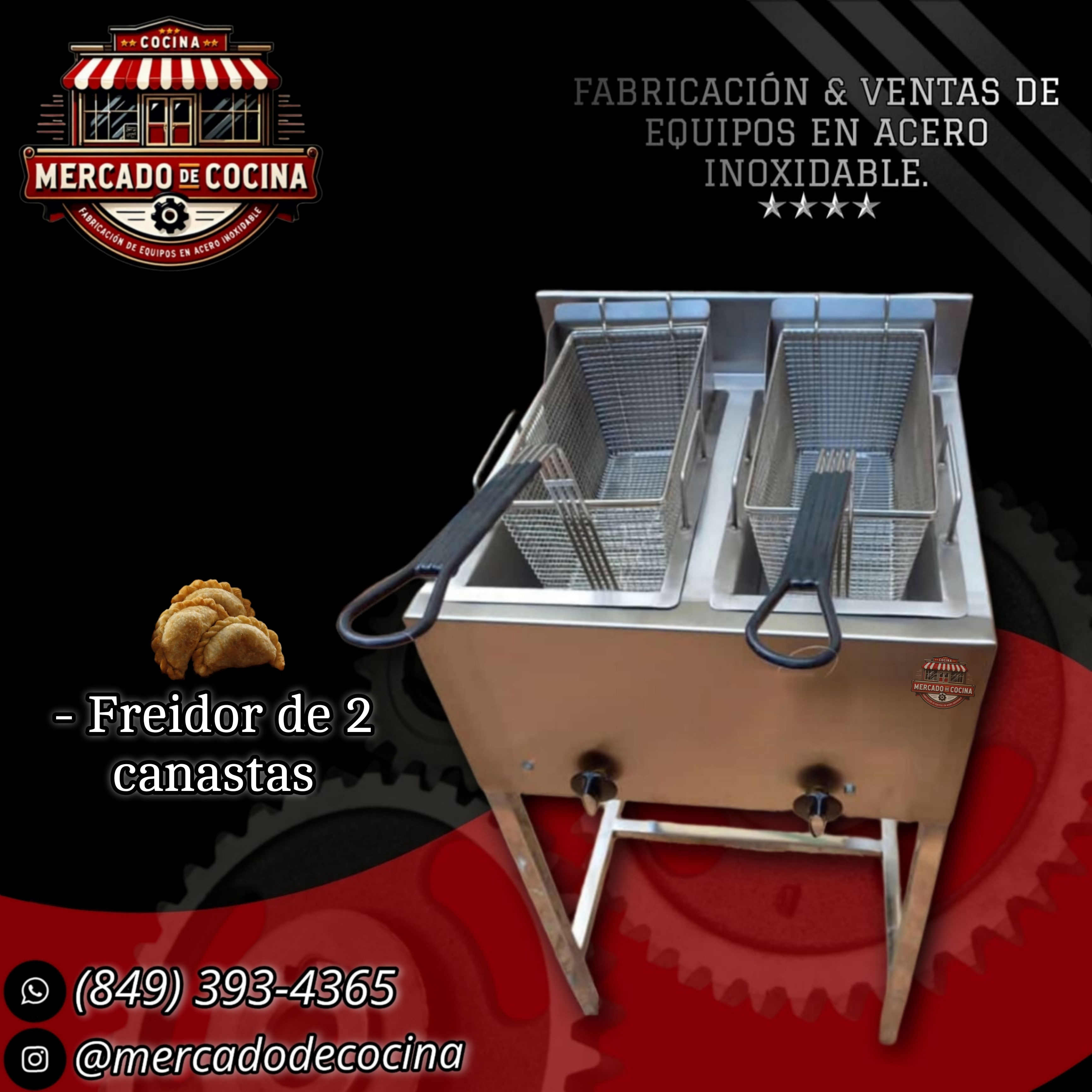 Freidora de 2 tanques semi-PRO