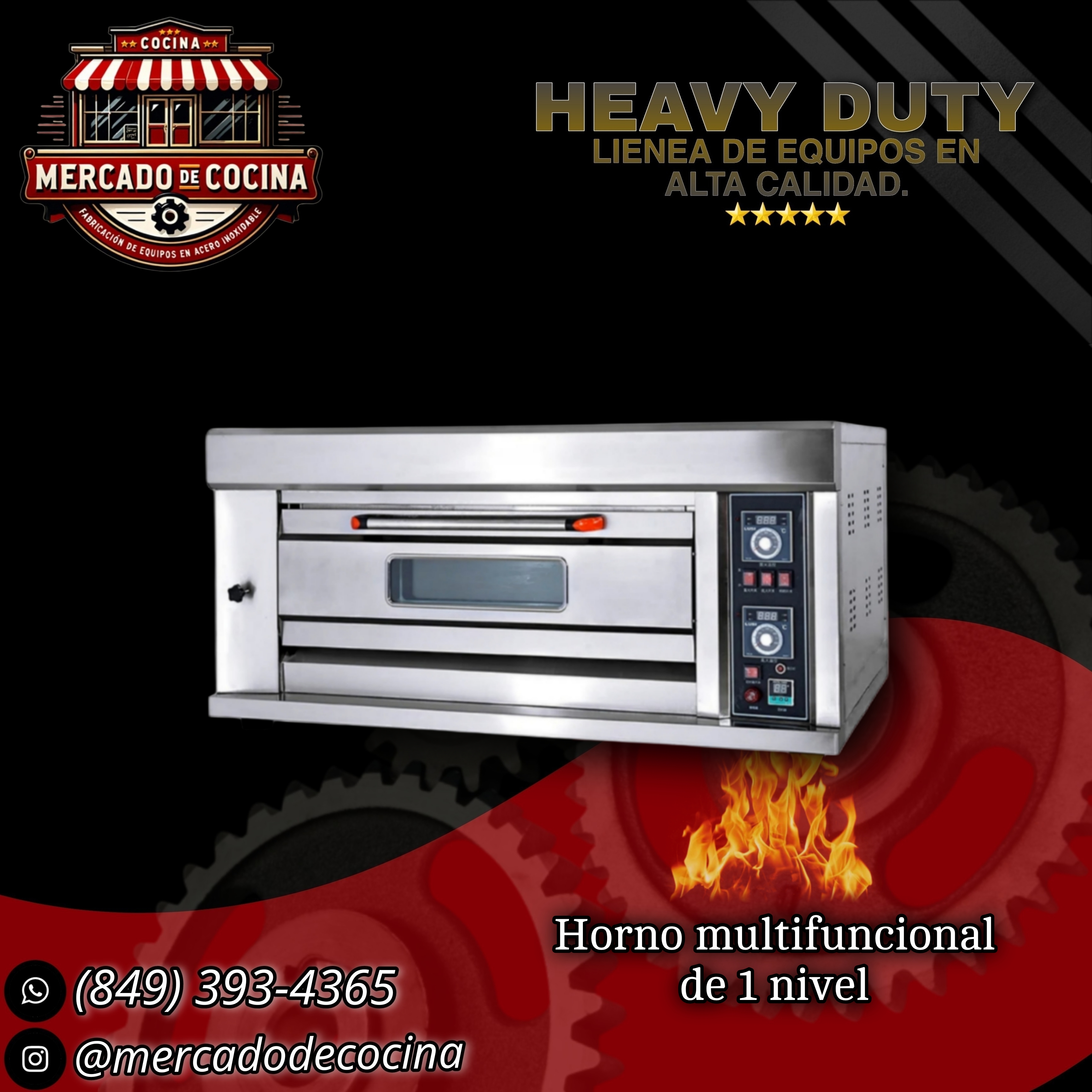 Horno multifuncional 1Nivel. mod-Importado.