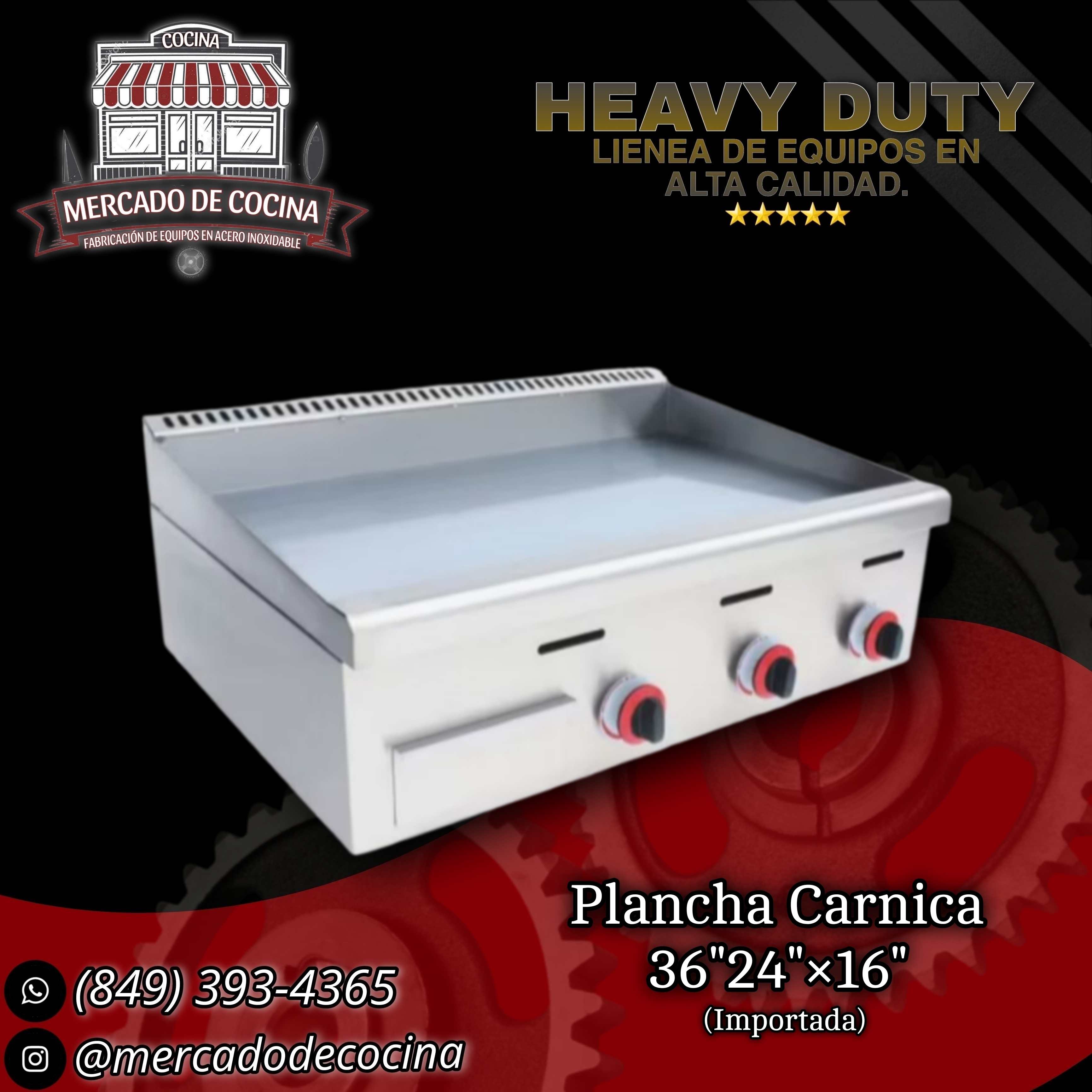Plancha Carnica 36" mod-Importado