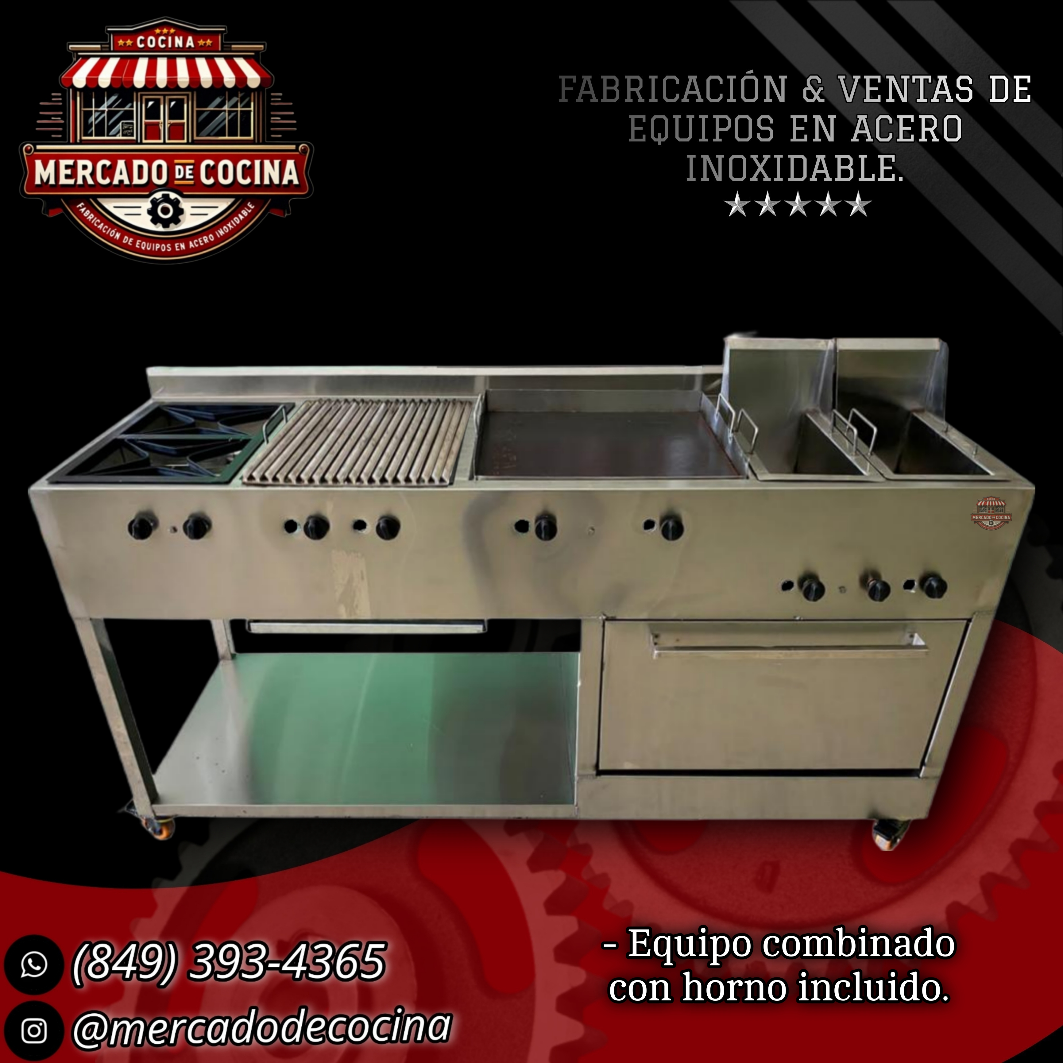 Equipo combinado con horno multifuncional (6'Pie) mod-ECO