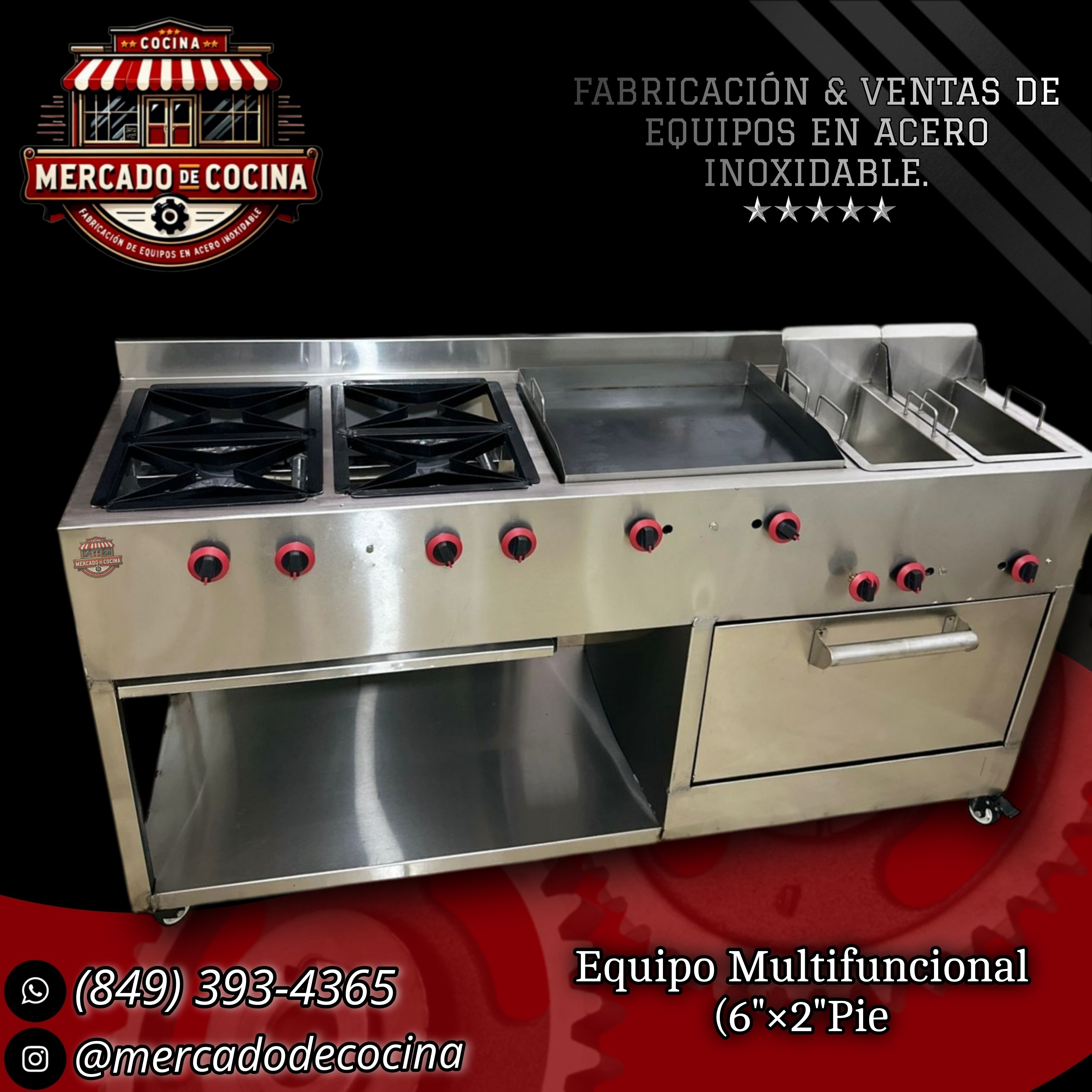 Equipo combinado con horno multifuncional (6'Pie) mod-ECO #2