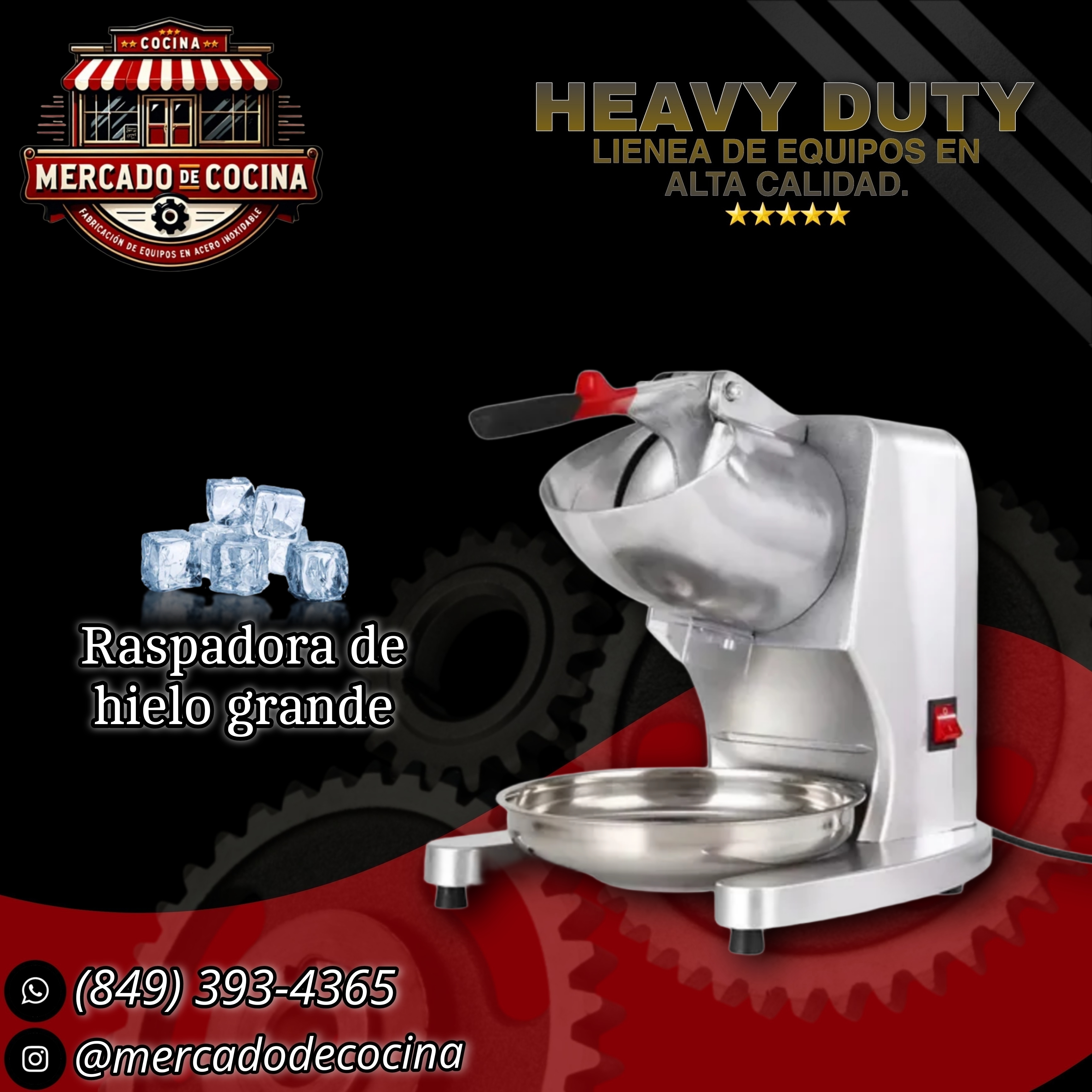 Raspadora de hielo grande