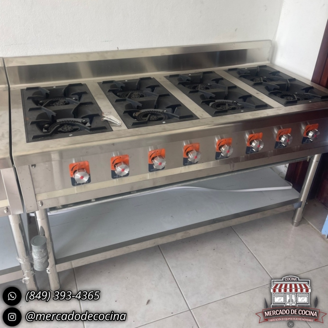 Estufa de 8 quemadores mod-Importado
