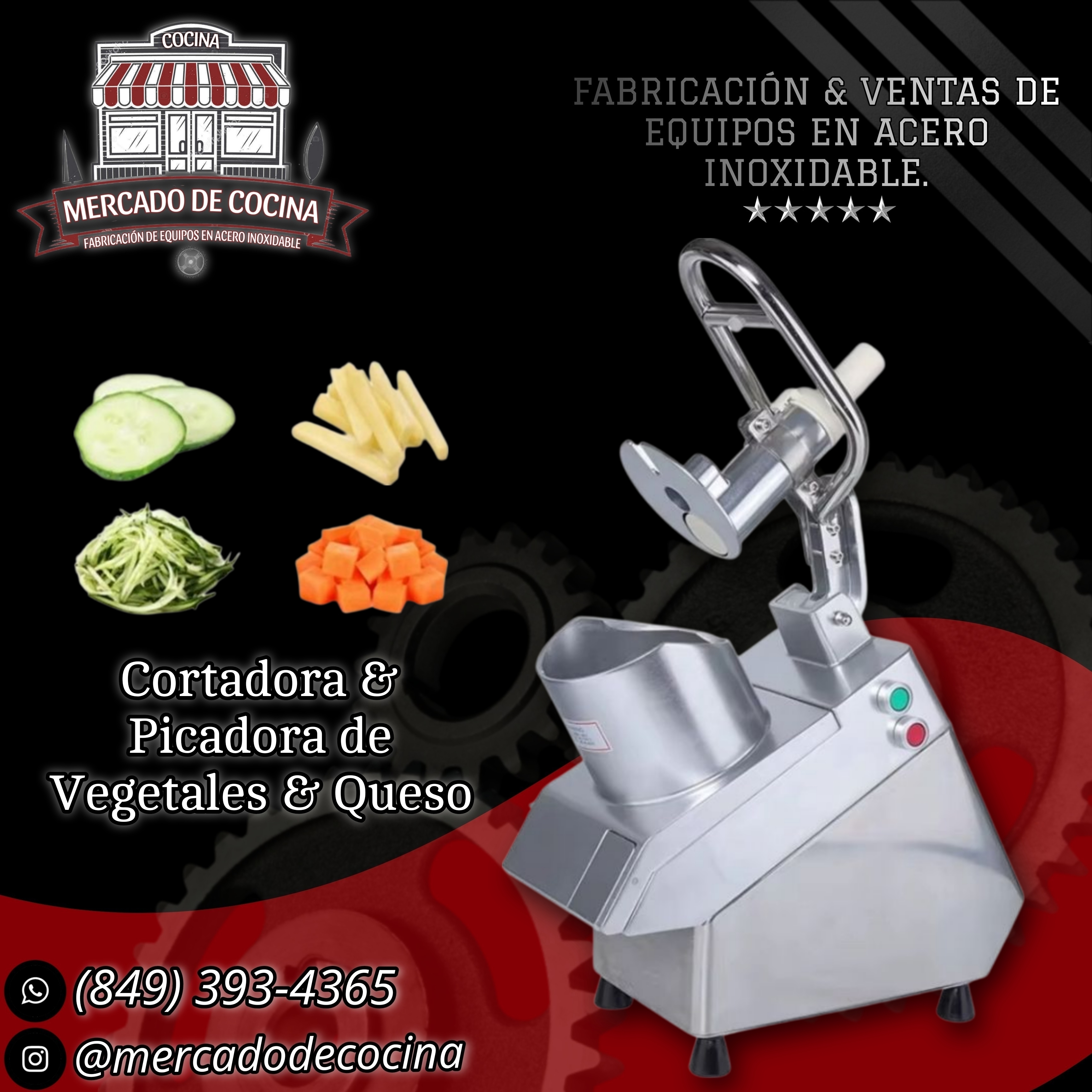 Cortadora y picadora de queso y vegetales de 4 cortes