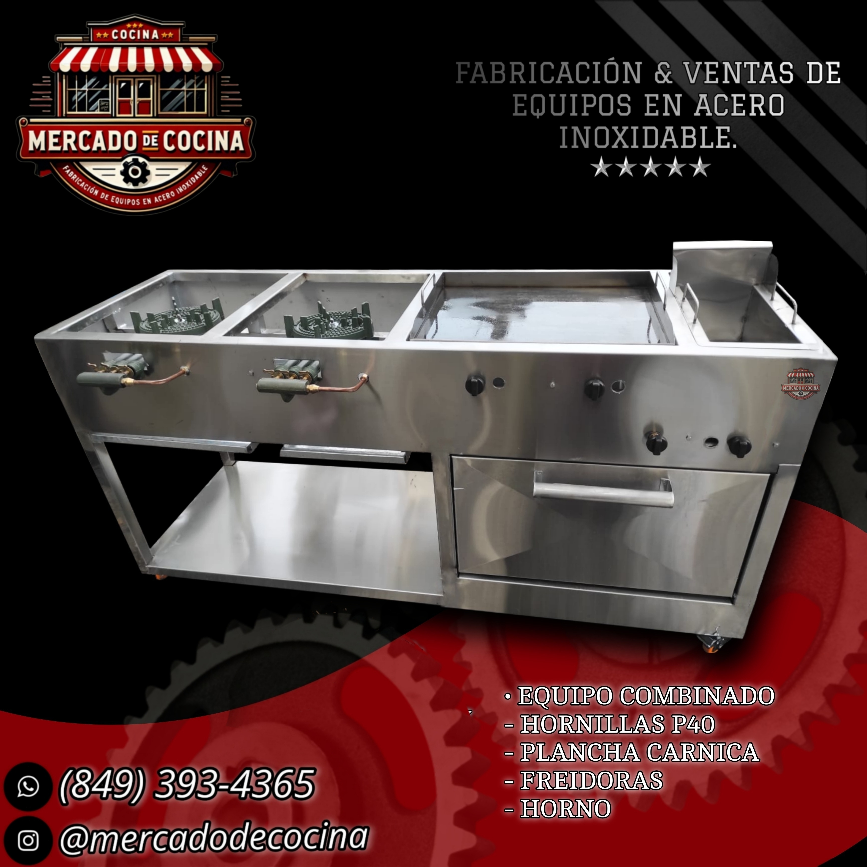 Equipo combinado con horno multifuncional (6'Pie) mod-ECO #4