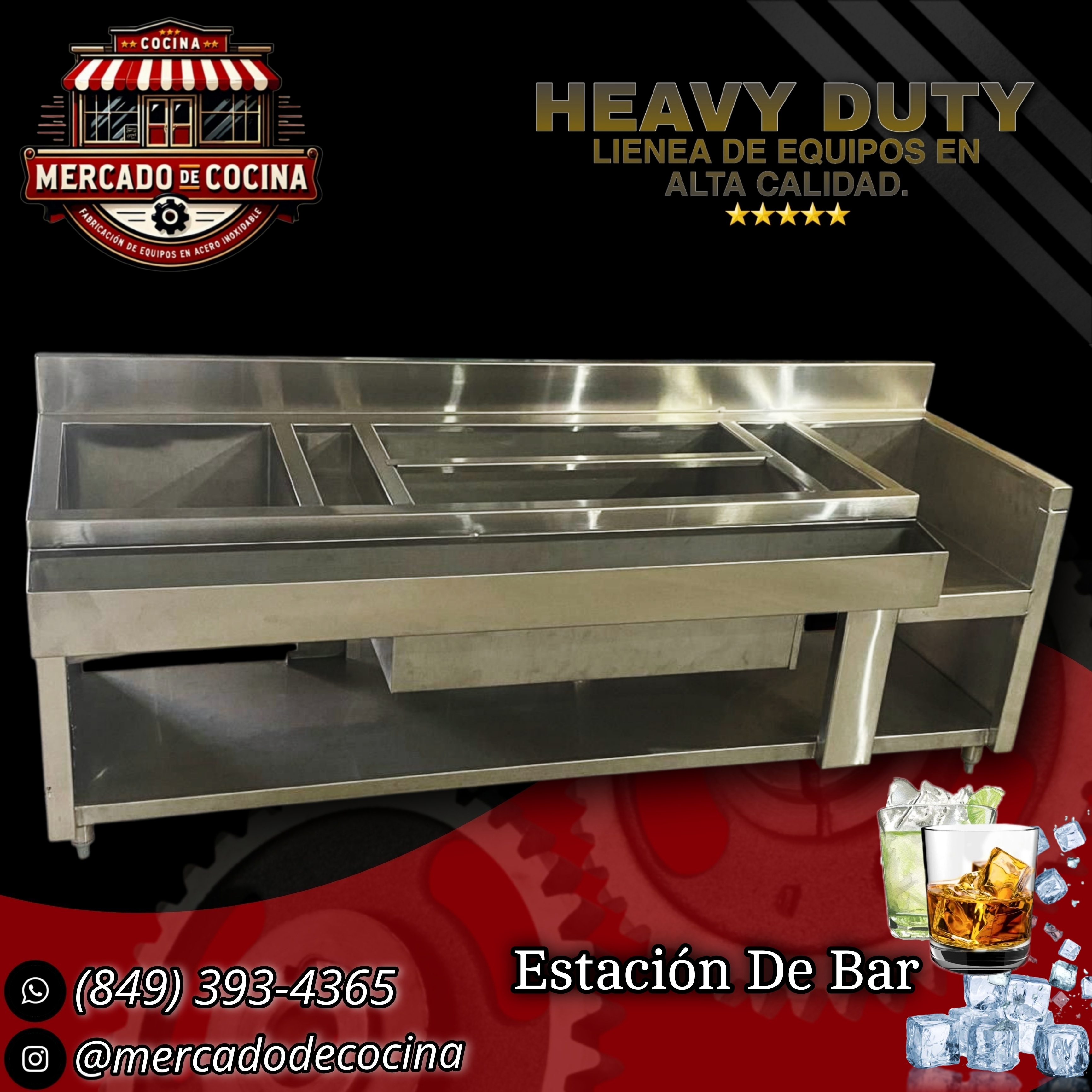 Estación de bar (6'Pie)