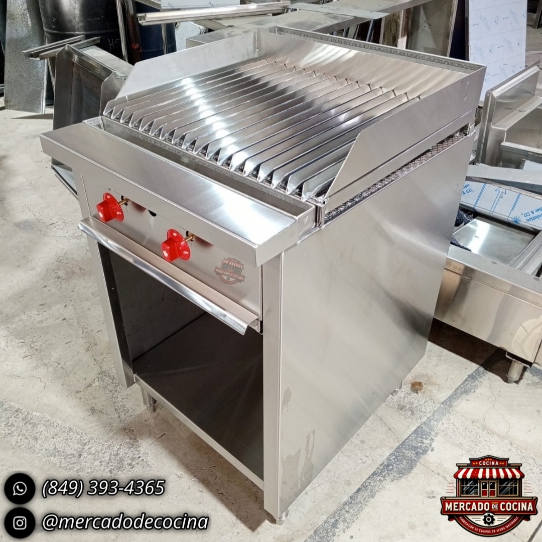 Grill de asado 24" con gabinete abierto