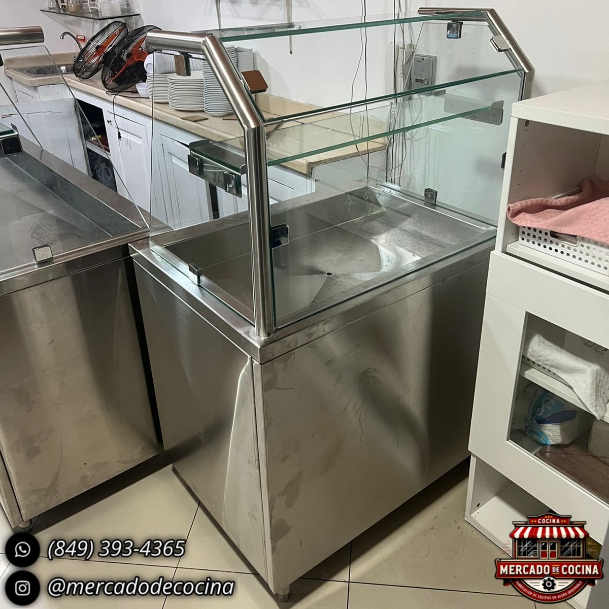 Vitrina exhibidor a baño de María (4 Bandejas)