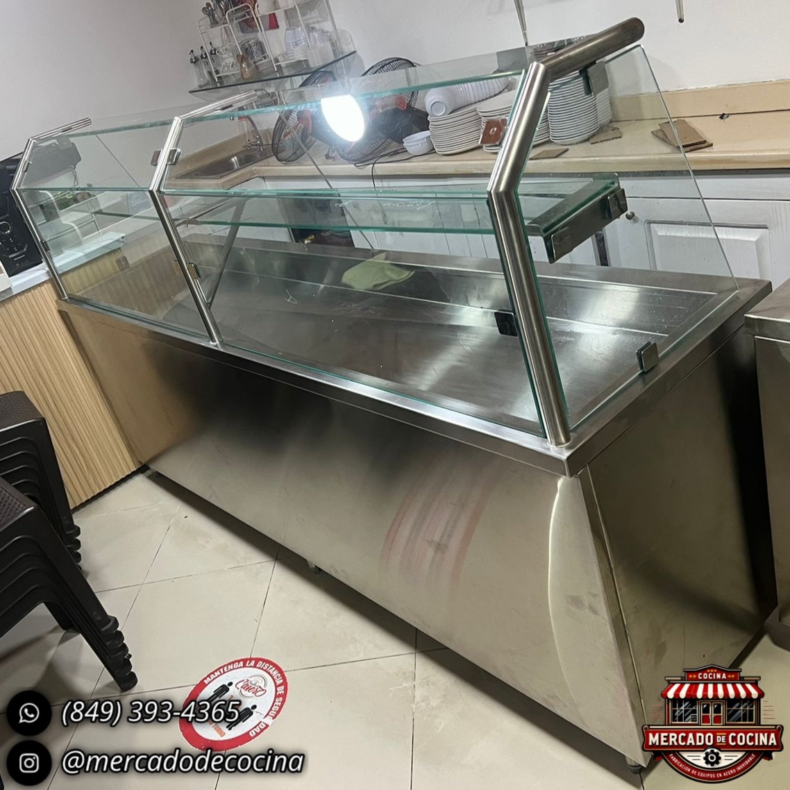 Vitrina exhibidor a baño de María (7 Bandejas)