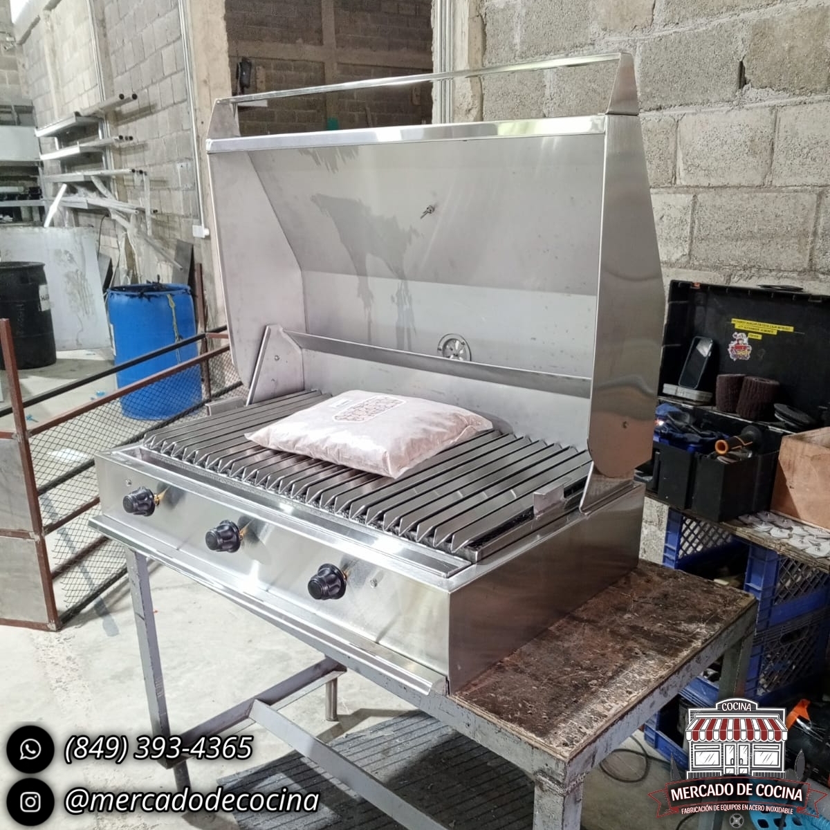 Asador BBQ 30" mod-PRO empostrable 