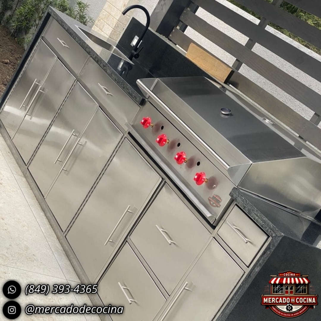 Asador BBQ 40" mod-PRO empostrable 