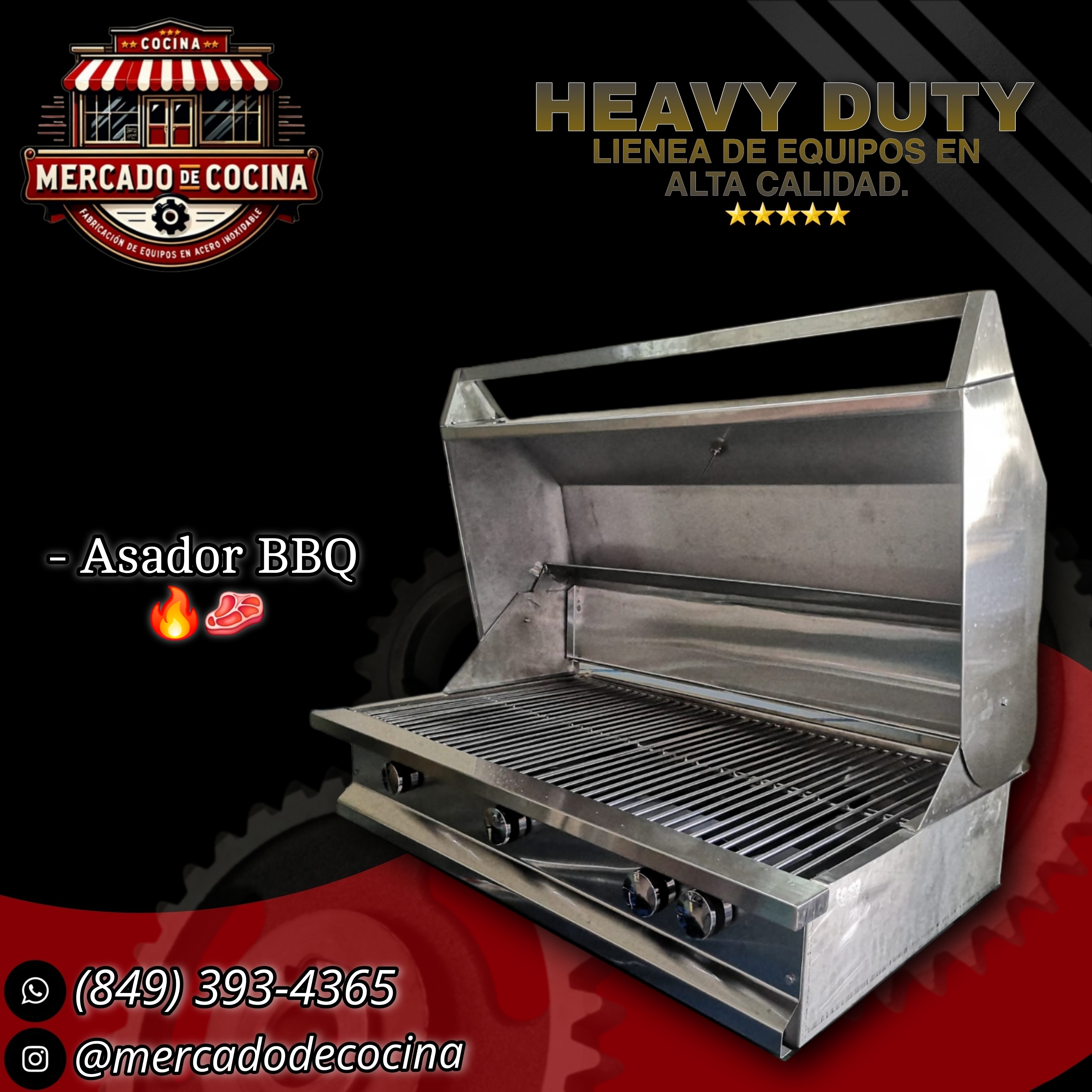 Asador BBQ 40" mod-PRO empostrable #2 