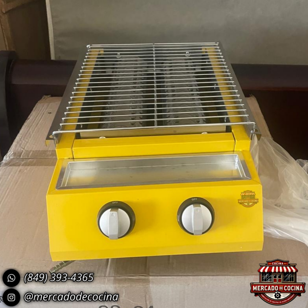 Parrilla de asado de 2 quemadores