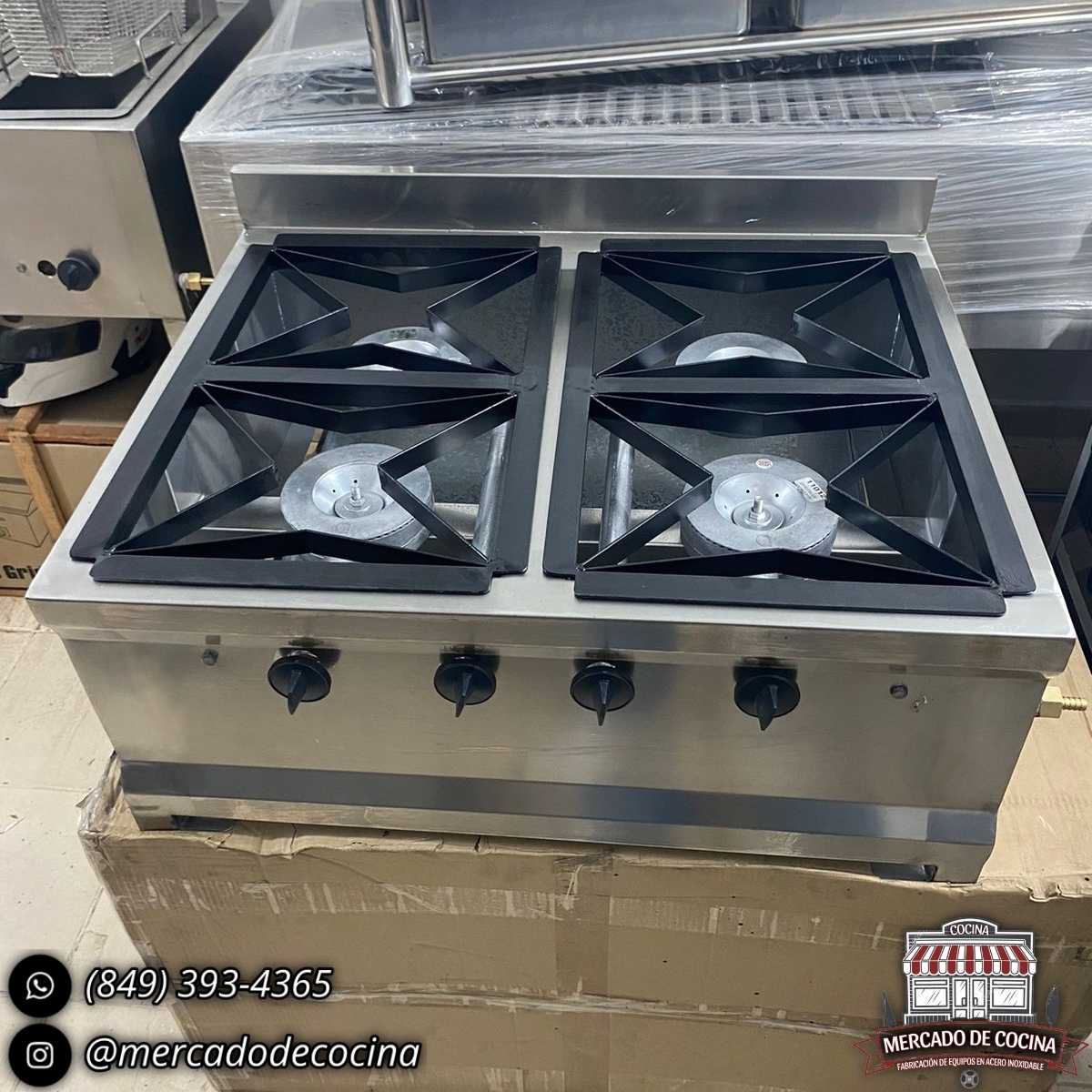 Estufa de mesa mod-ECO de 4 hornillas