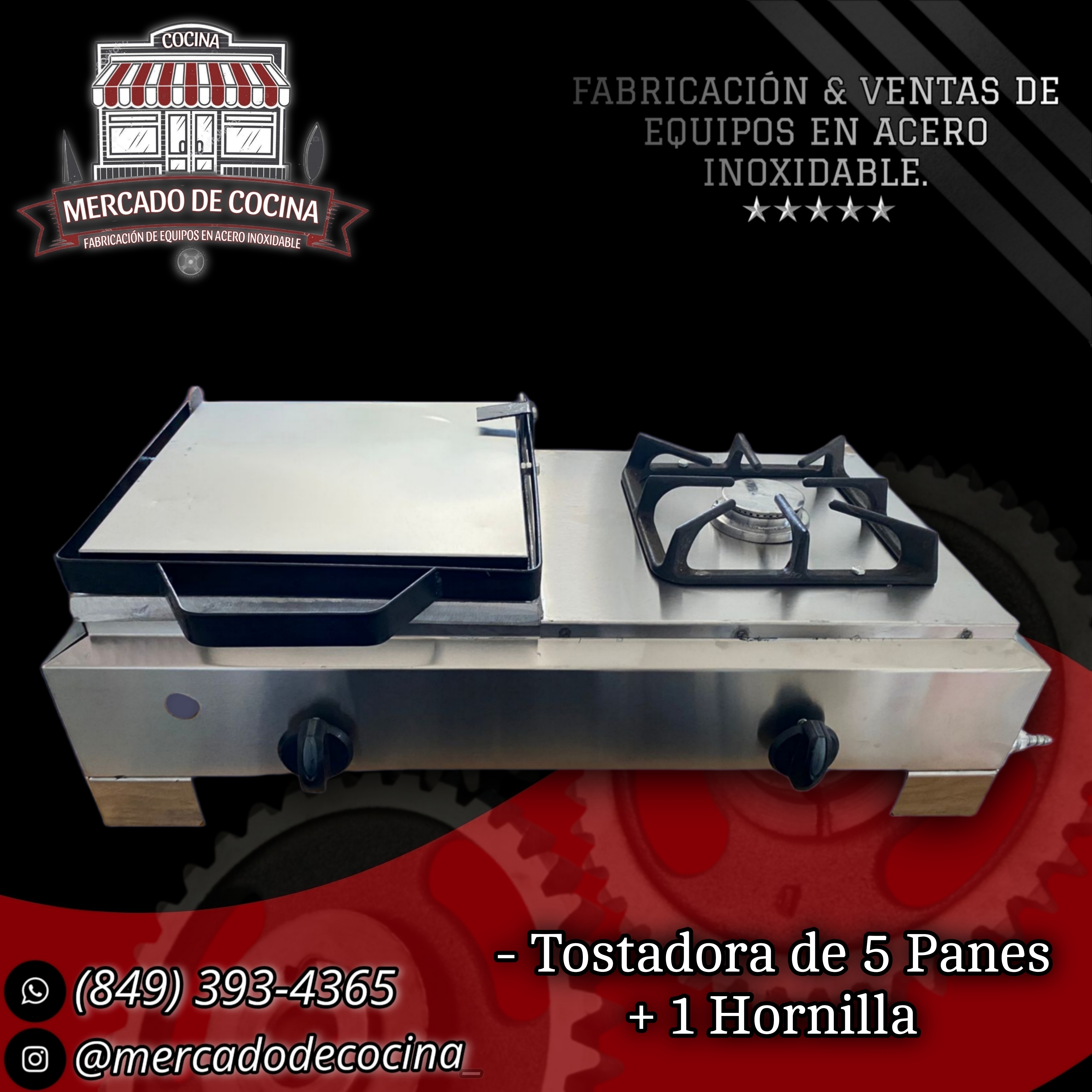 Tostadora de 5 + Estufa de 1 hornilla